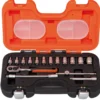 Bahco 1/4" topnøglesæt, 16 dele, tommemål 1/8"-9/16"