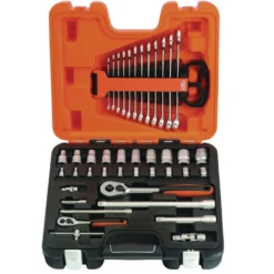 Bahco topnøglesæt, 1/4" og 1/2", 41 dele