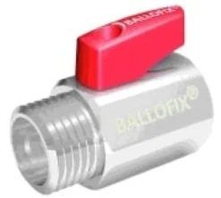 BALLOFIX kuglehane mf/np m. håndtag krom - 1/2"