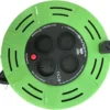 BANDIT Kabeltromle lukket, uden jord, 12,5 meter, 2x1,0 mm², 4 udtag, grøn, 230 V, IP20