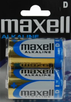 Batteries, D (LR20), Alkaline, 1.5V, 2-pack