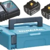 Batteripakke, 2xBL1850B 5,0Ah + DC18RC - Makita