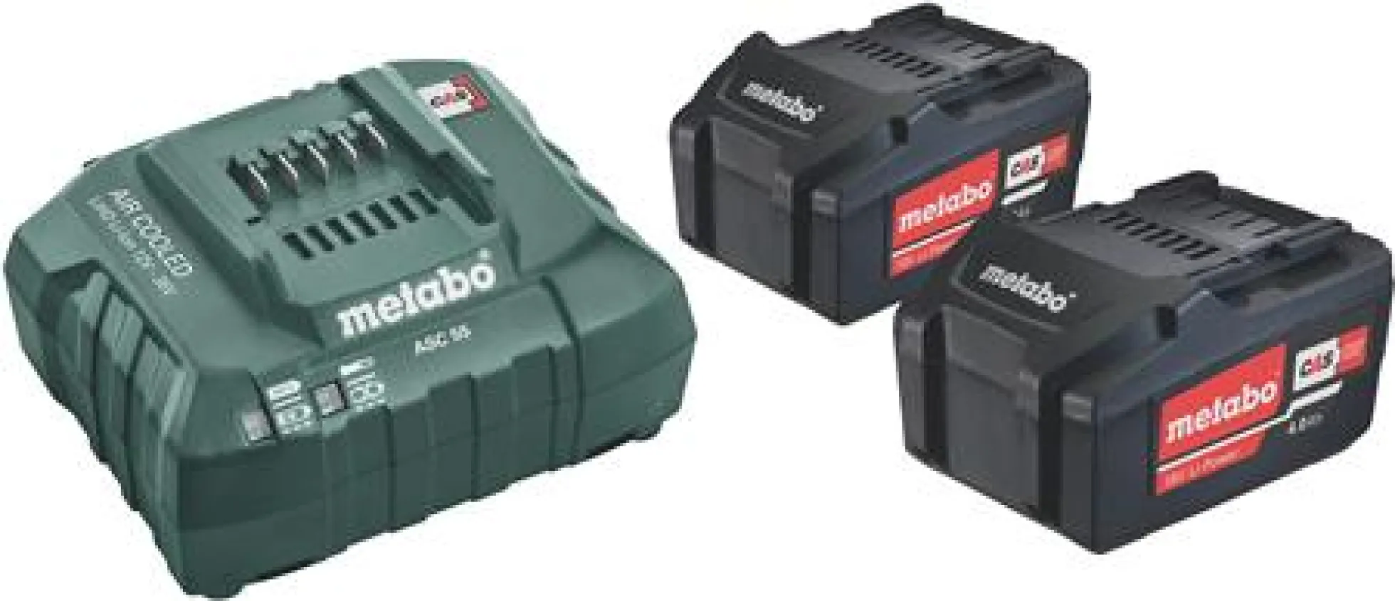 Batterisæt med lader 18V, 2x4,0Ah, ASC55