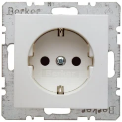 Berker – stikkontakt, 1 modul, til S.1/B.3/B.7, hvid