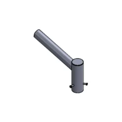 Beslag til gadelampe, Ø48mm / Ø70mm, grå pulverlakeret (restsalg)