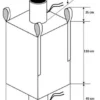 Bigbag antistatisk, 91x91x110 cm, med Ø50x50 cm studs