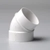 Bøjning 45 grader med nippel, 51mm rørdimension