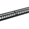 19" blank patch panel, 24 port, skærmet, 1U metal, uden kabelstyring - MicroConnect
