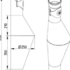 Blücher rottestop, 125mm med renseadgang, AISI304
