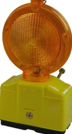 Blinklampe, dobbelt LED, 6V, 180mm, gul linse
