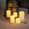 Bloklys sæt, 5 stk, batteri, fjernbetjening, beige - EGLO - 5 stk