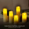 Bordlampe i kertepære design, 53x175mm, kræver AA batteri - V-TAC