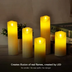Bordlampe i kertepære design, 53x175mm, kræver AA batteri - V-TAC