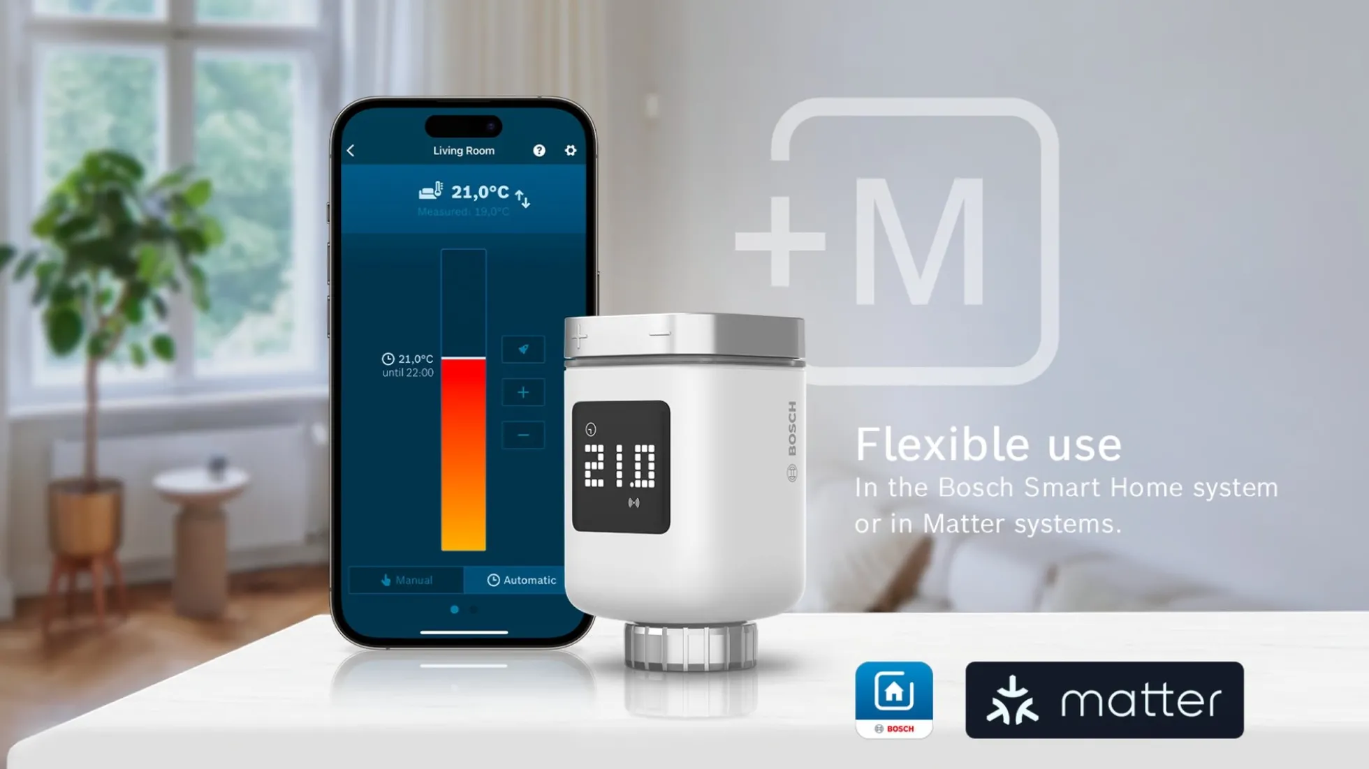 Bosch Smart Home II radiatortermostat, Matter