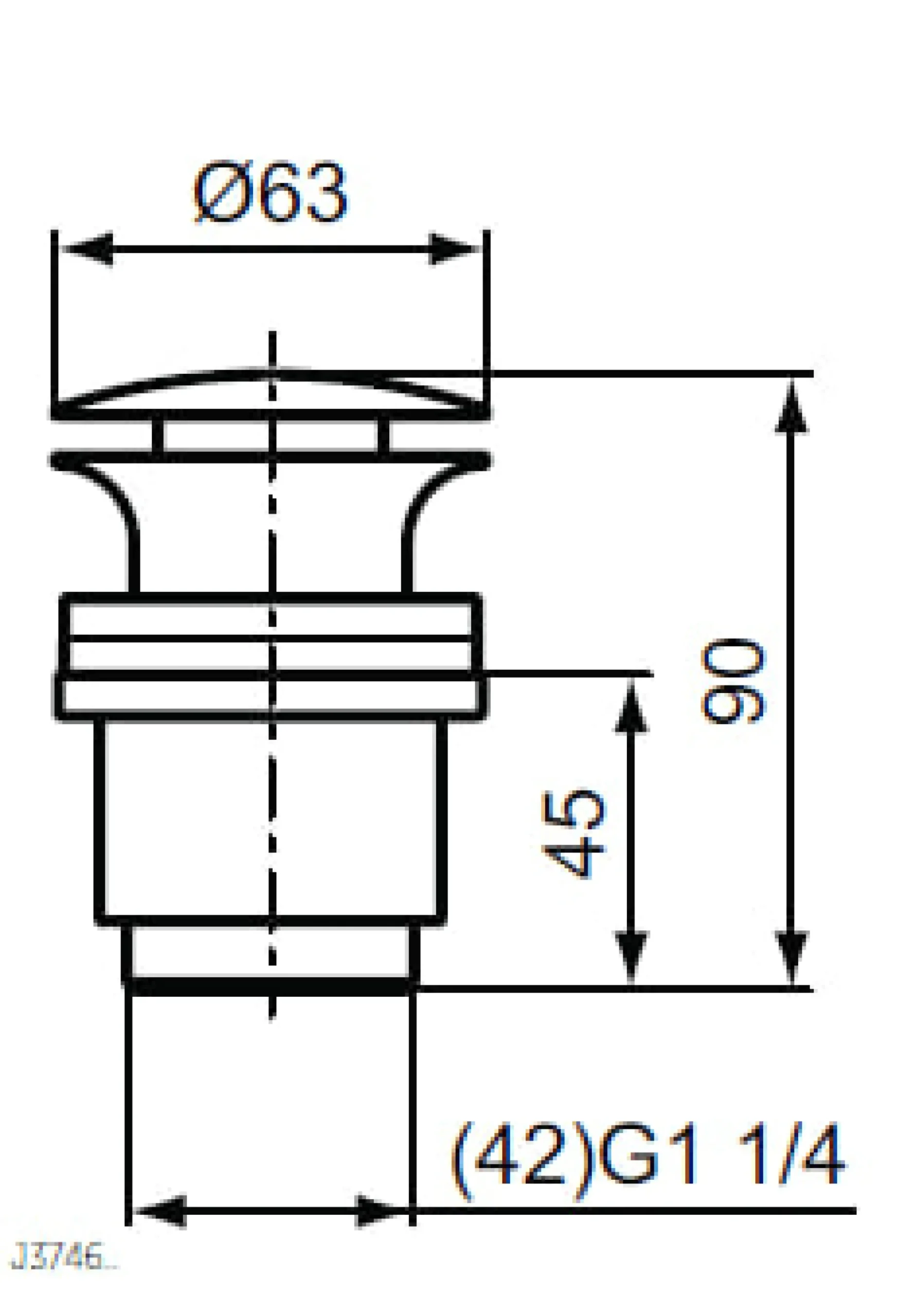 Børma bundventil Push-open krom 1.1/4"