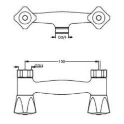 Børma Standard brusearmatur, krom