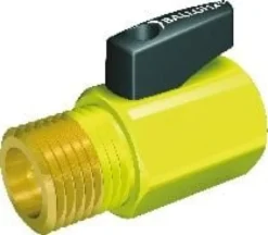 Broen BALLOFIX® Gas kuglehane til gas 3/4" med håndtag muffe-nippel