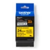 Brother tape TZe-S651, sort/gul, 24 mm x 8 meter