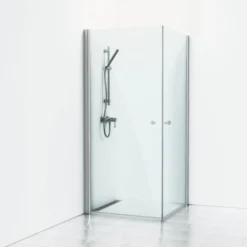 Brusehjørne Skoga lige, 80x80 cm, aluminium blank/klar (restsalg)