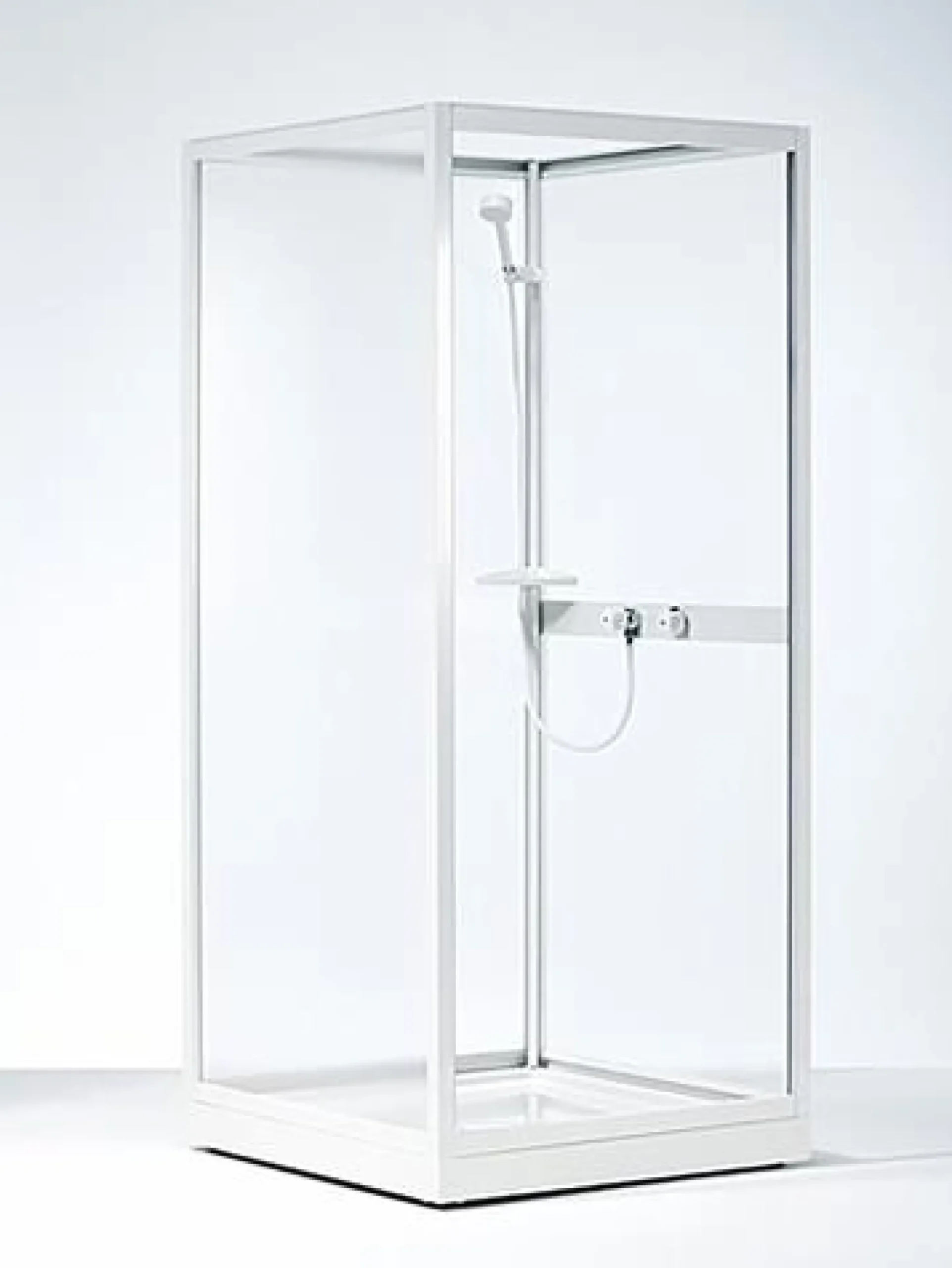 Brusekabine Next rektangulær 800x800 mm, hvid/styren