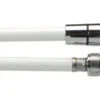 Bruseslange glat hvid - 150 cm