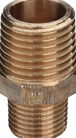 Brystnippel, 1/2" x 3/8", rødgods silicium bronze - Viega