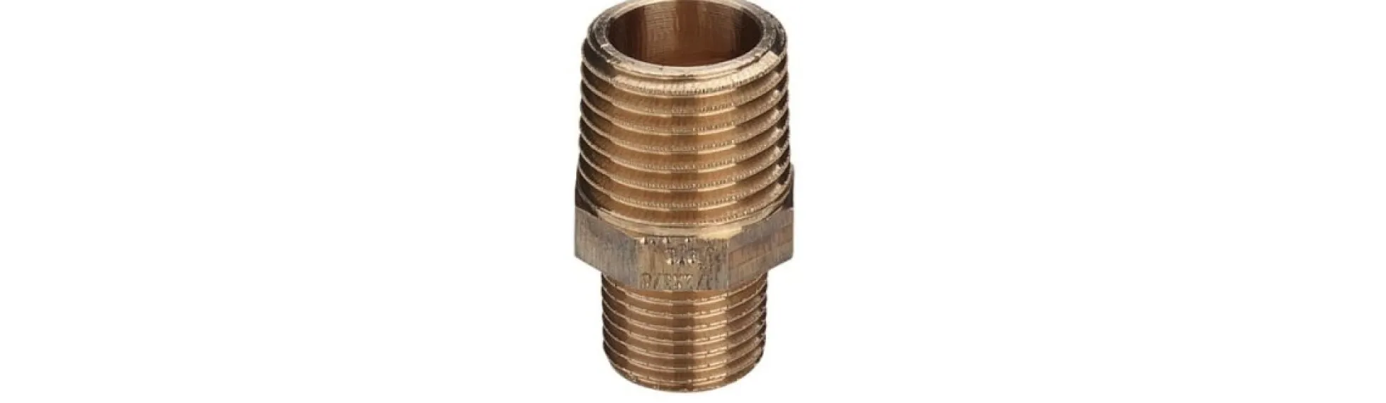 Brystnippel, 3/4" x 1/2", rødgods silicium bronze - Viega