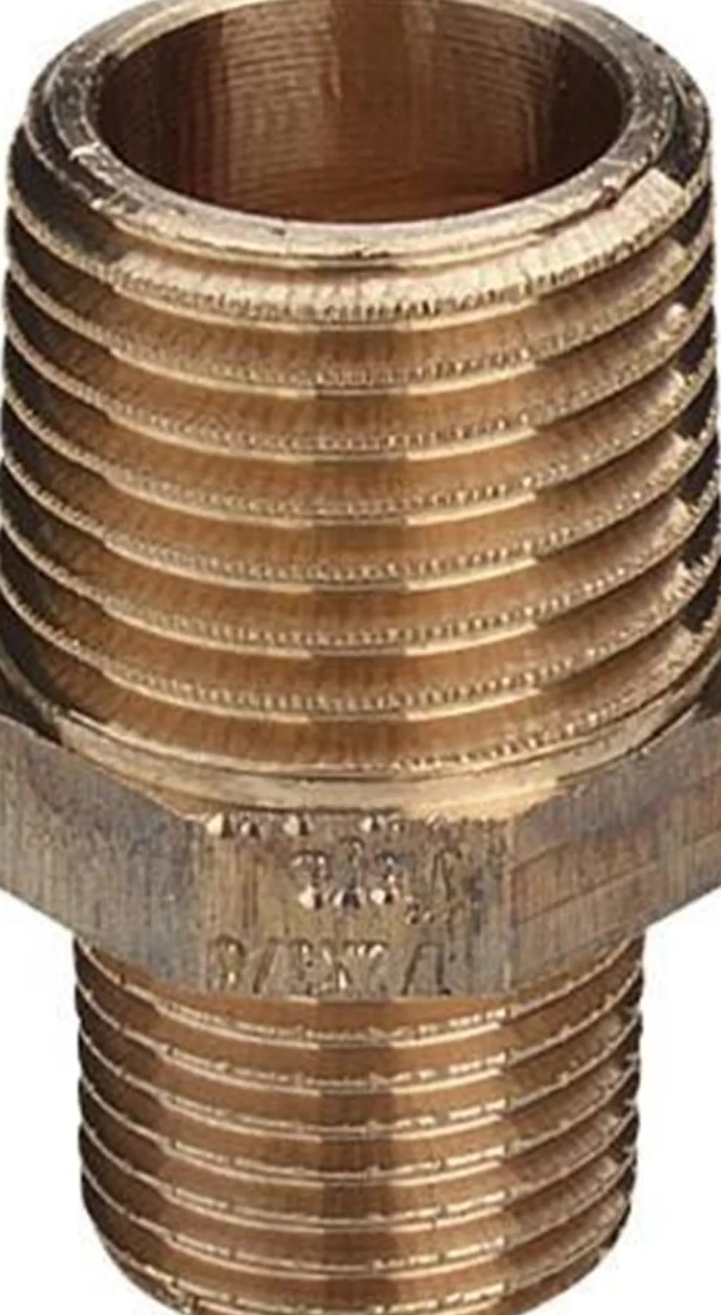 Brystnippel, 3/4" x 1/2", rødgods silicium bronze - Viega