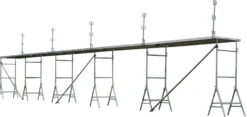 Bukkestillads, 15m, komplet, arbejdshøjde 4,9m