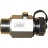 bundhane, 1/2" DN15, nippel/nippel, m/slutmuffe, SS rustfri