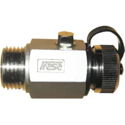 bundhane, 1/2" DN15, nippel/nippel, m/slutmuffe, SS rustfri