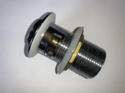 Bundventil med lille prop og push-open 1 1/4" forkromet