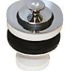 Bundventil 1 1/4" med si og prop, 2-delt, forkromet
