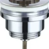Bundventil 1 1/4" mini pop-up, 2 delt, forkromet