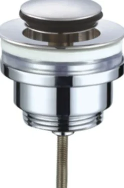 Bundventil 1 1/4" mini pop-up, 2 delt, forkromet