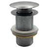 Bundventil push-up, 1 1/4", uden overløb, krom