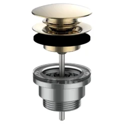 Bundventil, 1 1/4" x 63 mm, poleret guld PVD - LAUFEN