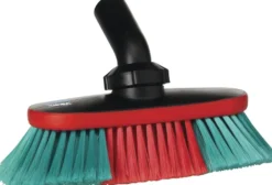 Busbørste med vandgennemløb, 250 mm, blød/spaltet, sort