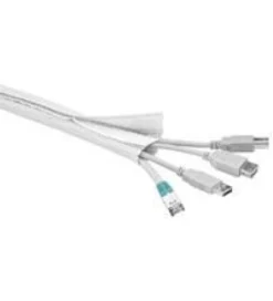 Cablesock, med velcro, 1,8 meter, rørdiameter: 2-4 cm, hvid