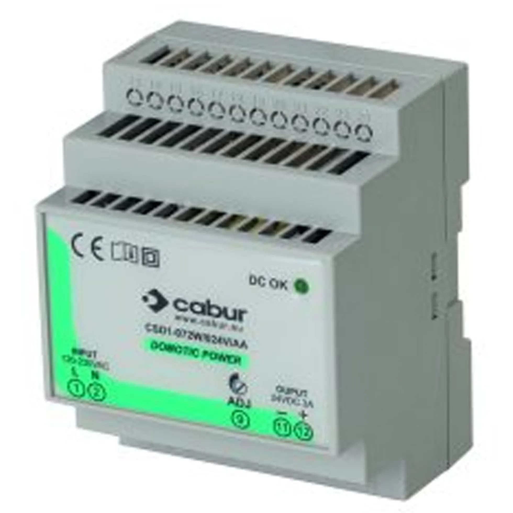 Cabur strømforsyning, 24VDC 3A, 90-264VAC, CSD1072W024VAA