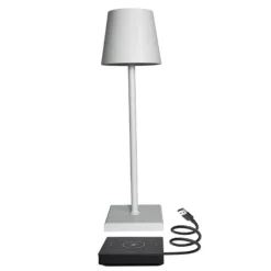 Candela LED bordlampe med trådløs opladning, IP54, touch dæmpbar