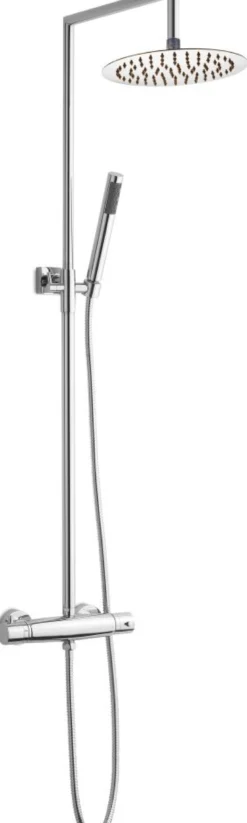 Cassøe Slimline – Brusesæt m. termostat, brusehoved (Ø200 mm), krom