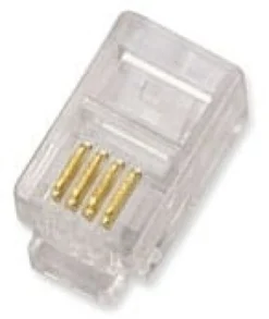 Cat 3 UTP RJ10 (4P4C) modular plug t. blød flad ledning