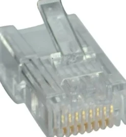 Cat 3 UTP RJ45 (8P8C) modular plug t. blød flad ledning