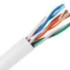 Cat6 UTP solid, 23AWG, 0.55 mm CCA, PVC, U/UTP CAT6, 305 meter, hvid