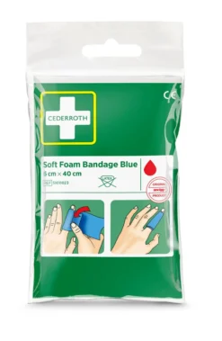 Cederroth Soft Foam bandage, blå, 6x40cm