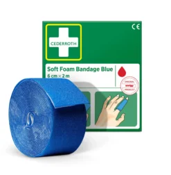 Cederroth Soft Foam bandage, blå, 6x200cm