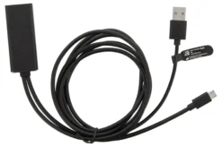 Chromecast netværksadapter, USB, RJ45, sort, Deltaco