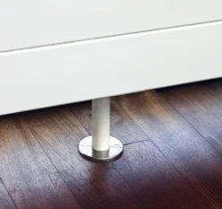 Click-one-two vægroset med lige side til radiatorrør, rustfri