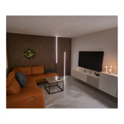 240 cm lys til akustikpanel, sort, komplet sæt med aluprofil og COB LED strip, 3000K
